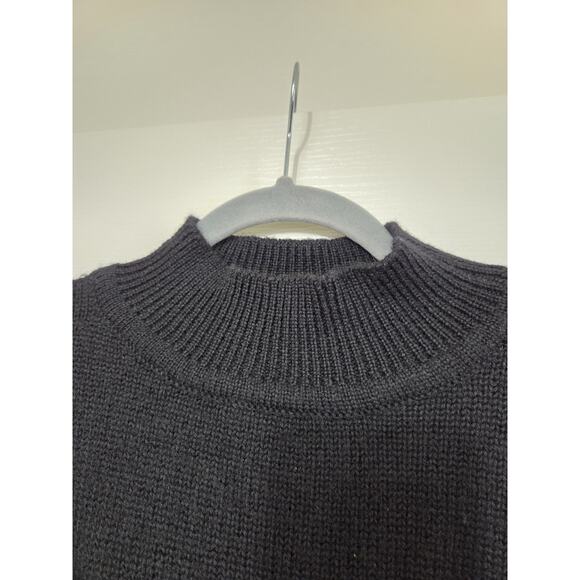 Meister Black Classic New Wool Vintage High Neck Knit Ski Sweater Women's Medium - Picture 3 of 10